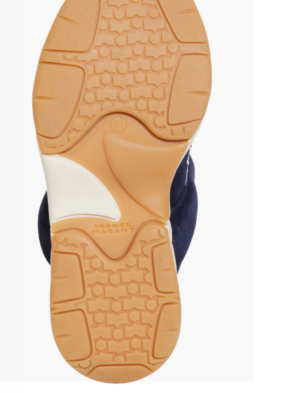 Isabel Marant Balskee Suede Wedge Sneakers with White & Tan Accents - Picture 6 of 9